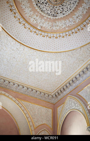 Particolare del soffitto sulla Monserrate nel Palazzo di Sintra, Portogallo Foto Stock
