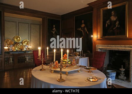 Re della sala da pranzo privata, Hampton Court Palace, East Molesey Surrey, Inghilterra, Gran Bretagna, Regno Unito, Gran Bretagna, Europa Foto Stock