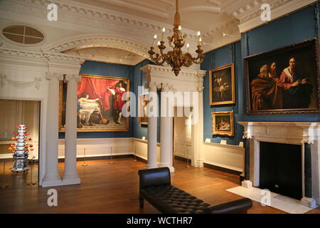 Bedchamber, Cumberland Galleria d'arte, Hampton Court Palace, East Molesey Surrey, Inghilterra, Gran Bretagna, Regno Unito, Gran Bretagna, Europa Foto Stock