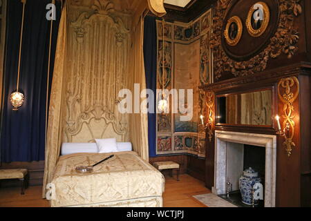 Queen's Bedchamber privato, Hampton Court Palace, East Molesey Surrey, Inghilterra, Gran Bretagna, Regno Unito, Gran Bretagna, Europa Foto Stock