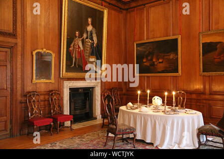 Queen's sala da pranzo privata, Hampton Court Palace, East Molesey Surrey, Inghilterra, Gran Bretagna, Regno Unito, Gran Bretagna, Europa Foto Stock