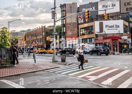 NEW YORK CITY - Agosto 24, 2019: scene di strada per Greenwich Village, West Village di Manhattan Foto Stock
