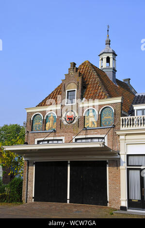 Il mercato dei formaggi, downtown, Edam, Paesi Bassi, Europa Foto Stock