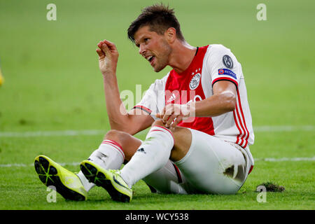 28 agosto 2019 Amsterdam, Paesi Bassi Calcio, Champions League Play-Off Ajax v Apoel Nicosia 28-08-2019: Voetbal: AJAX v APOEL Nicosia: Amsterdam Champions League Play-off Klaas Jan Huntelaar of Ajax Foto Stock