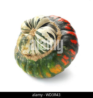 Turbante Squash isolato su bianco Foto Stock