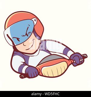 Biker rider uno scooter Illustrazione Vettoriale