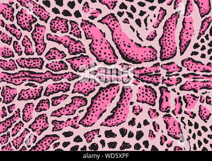 Offuscato a pelle di leopardo design pattern. Macchie di Leopard stampa illustrazione vettoriale sfondo. La fauna selvatica fur pelle illustrazione di design per la stampa, il web home de Illustrazione Vettoriale