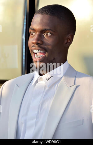 Sheck Wes alla premiere del documentario di Netflix 'Travis Scott: Guarda mamma posso volare' al Barker hangar. Santa Monica, 27.08.2019 | Utilizzo di tutto il mondo Foto Stock