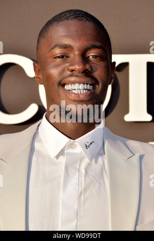 Santa Monica, Stati Uniti d'America. Il 27 agosto, 2019. Sheck Wes alla premiere del documentario di Netflix 'Travis Scott: Guarda mamma posso volare' al Barker hangar. Santa Monica, 27.08.2019 | Utilizzo di credito in tutto il mondo: dpa/Alamy Live News Foto Stock