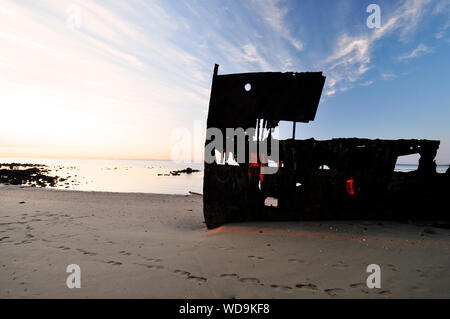 HMQS naufragio sulle coste della penisola di Redcliffe Queensland Australia Foto Stock