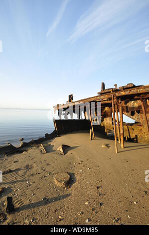 HMQS naufragio sulle coste della penisola di Redcliffe Queensland Australia Foto Stock