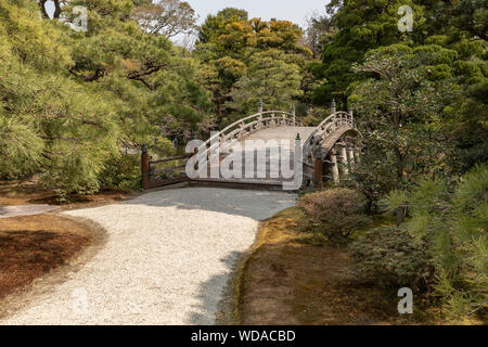 Giardini del Palazzo Imperiale di Kyoto, Giappone. Foto Stock