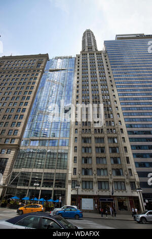 75 wacker drive mather tower e london house edifici di chicago, illinois, Stati Uniti d'America Foto Stock