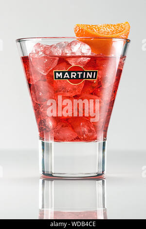 Martini un famoso vermouth italiano è il mondo della quarta più potente di marca alcolica prodotta a Torino da Martini e Rossi dal 1863 Foto Stock