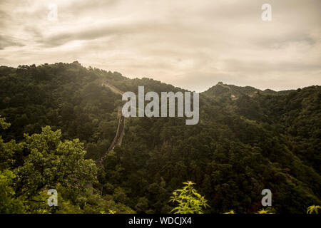 Grande muraglia cinese a Mutianyu Foto Stock