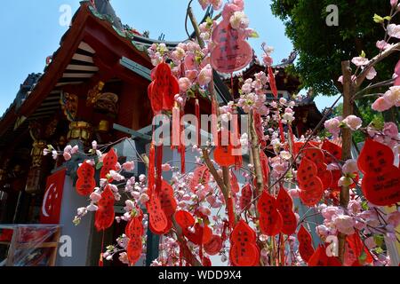 Il WISHING TREE Thian Hock Keng Temple Singapore Foto Stock