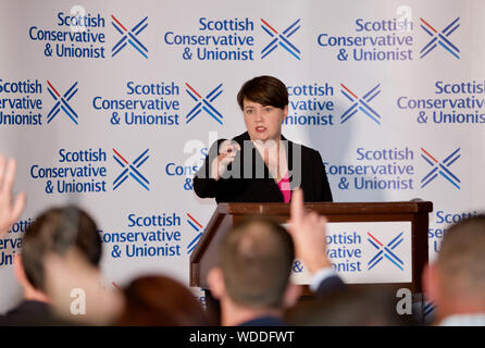 Edinburgh, Regno Unito 29 agosto 2019: Ruth Davidson conferma le sue dimissioni come Scottish Tory leader in occasione di una conferenza stampa tenutasi presso l'Holyrood Hotel, Edinburgh. Credito: Terry Murden / Alamy Credito: Terry Murden/Alamy Live News Foto Stock