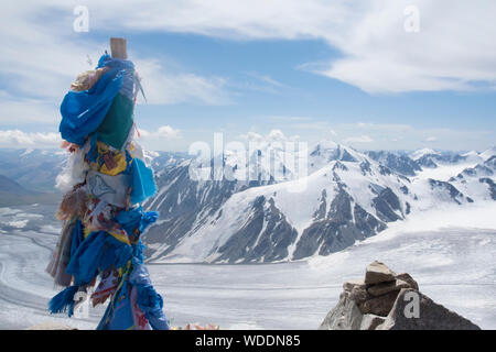 Trekking in Altai Tavan Bogd Parco Nazionale Foto Stock