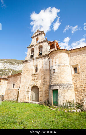 Tudanca de Ebro, regione Paramos, Burgos, Spagna Foto Stock