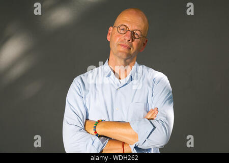 Edimburgo, Scozia, Regno Unito, 26 agosto 2019. Foto della Edinburgh Book Festival, Jan-Philipp Sendker, autore dell'arte di audizione di battiti cardiaci. Credito: B Foto Stock