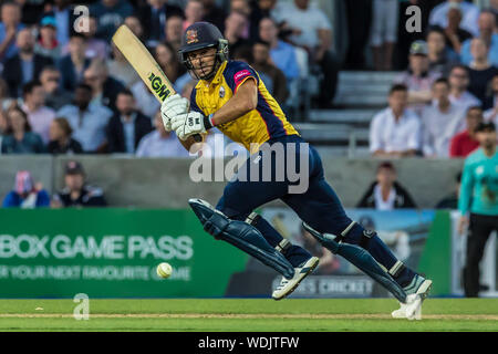 Londra, Regno Unito. 29 Agosto, 2019. Ryan dieci Doeschate batting per Essex contro Surrey nella vitalità T20 Blast corrispondono alla Kia ovale. David Rowe/Alamy Live News Foto Stock