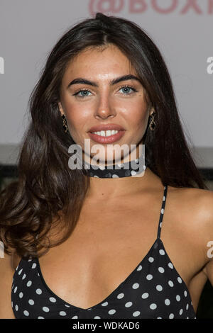 Boxpark Wembley host Francesca Allen e Jack Fowler all amore isola: l'esperienza con: Francesca Allen dove: Londra, Regno Unito quando: 29 lug 2019 Credit: Phil Lewis/WENN.com Foto Stock