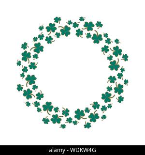 Ghirlanda di trifogli Illustrazione Vettoriale