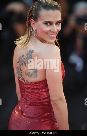 Venezia, Italia. Il 29 agosto, 2019. Actrice americano Scarlett Johansson assiste la premiere del matrimonio storia alla 76th Festival del Cinema di Venezia il giovedì 29 agosto, 2019. Foto di Rune Hellestad/UPI Credito: UPI/Alamy Live News Foto Stock