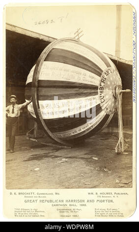 Grande repubblicano e Harrison Morton, campagna sfera, 1888 Abstract/medio: 1 stampa fotografica. Foto Stock