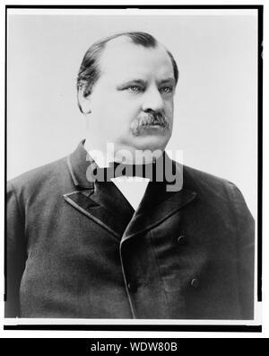 Grover Cleveland, busto ritratto, seduto, rivolto verso destra Abstract/medio: 1 : fotografia in bianco e nero, gelatina silver stampa 21 x 26 cm. (8 x 10 in. formato) Foto Stock