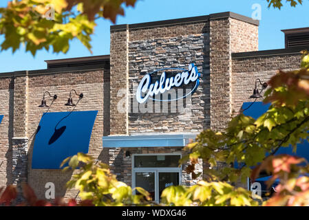 Culver è un ristorante fast food, noto per la crema congelata e ButterBurgers, in Lawrenceville (Metro Atlanta, Georgia. (USA) Foto Stock