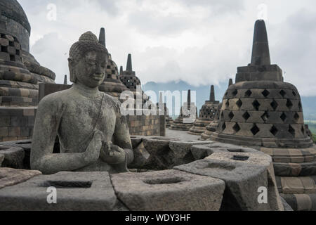 Borobudur, Yogyakarta, Indonesia Foto Stock