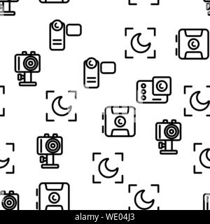 Blogger Seamless Pattern Vector Illustrazione Vettoriale