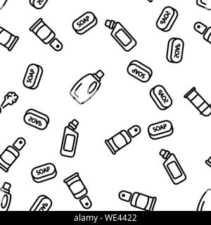 Disinfettante, sostanza antibatterica vettore modello senza giunture Illustrazione Vettoriale