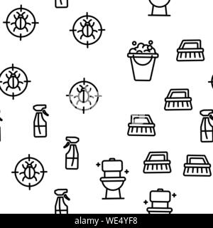 Disinfettante, sostanza antibatterica vettore modello senza giunture Illustrazione Vettoriale