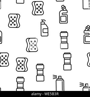 Disinfettante, sostanza antibatterica vettore modello senza giunture Illustrazione Vettoriale