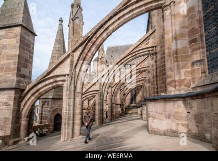 Francia, Aveyron, Rodez, il planetes della cattedrale risalente al XIII e XVI secolo Foto Stock