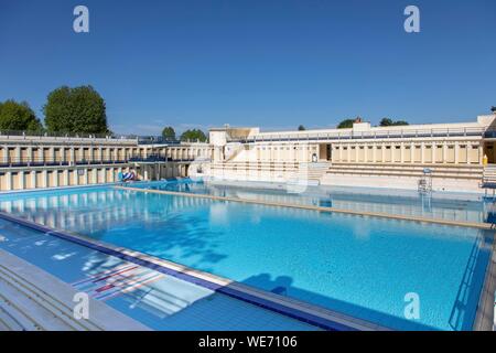 Francia, Pas de Calais, Bruay la Buissiere, Salengro piscina in stile art deco Foto Stock