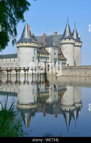 Francia, Loiret, Valle della Loira sono classificati come patrimonio mondiale dall' UNESCO, Sully Sur Loire, Chateau de Sully Sur Loire Foto Stock