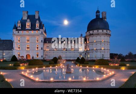 Francia, Indre, Berry, castelli della Loira, Chateau de Valencay Foto Stock