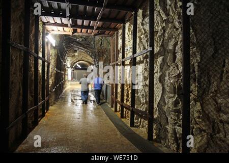 Francia, Pas de Calais, Helfaut, la cupola di Helfaut Wizernes o Dome di Helfaut, bunker della Seconda Guerra Mondiale costruito dalla Germania nazista tra il 1943 e il 1944 per servire come un trampolino di lancio per V2 di razzi di targeting Inghilterra, oggi centro della storia e della memoria Foto Stock