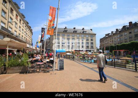 Francia, Somme, Amiens, Place Gambetta in Amiens Foto Stock