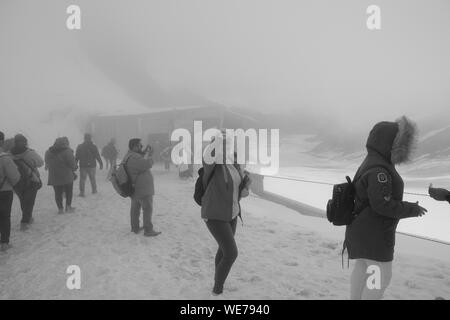 Vista dal Jungfraujoch col Foto Stock