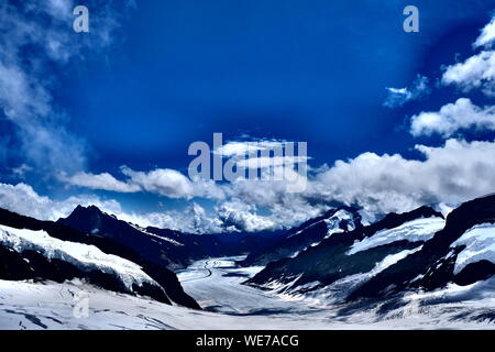 Ghiacciaio in Jungfrauregion Foto Stock