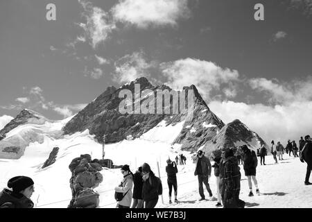 Viste dal Jungfraujoch col Foto Stock