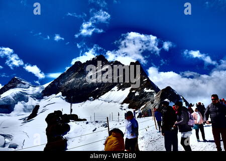 Viste dal Jungfraujoch col Foto Stock