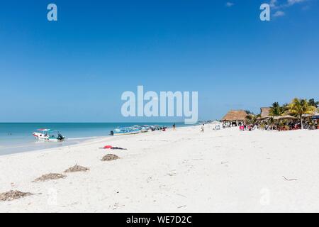 Messico, Yucatan Stato, Celestun, spiaggia Foto Stock