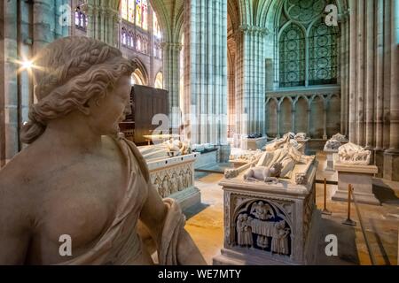 Francia, Seine Saint Denis, Saint Denis, la Basilica Cattedrale, la tomba di Luigi XII e Anna di Bretagna Foto Stock