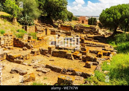 Il Marocco, Rabat, elencato come patrimonio mondiale dall UNESCO, il vecchio santuario musulmano di Chellah Foto Stock