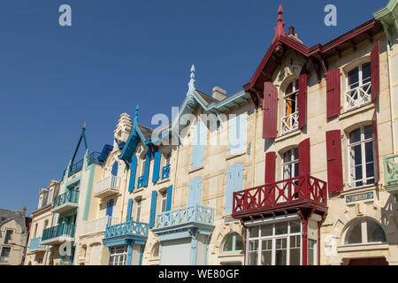 Francia, Pas de Calais, della Costa d'Opale,, Wimereux, ville Belle Epoque Foto Stock